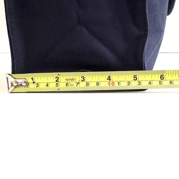 Vintage RALPH LAUREN Blue Canvas Double Handles Travel Bag Beach Tote Bag - Picture 7 of 10